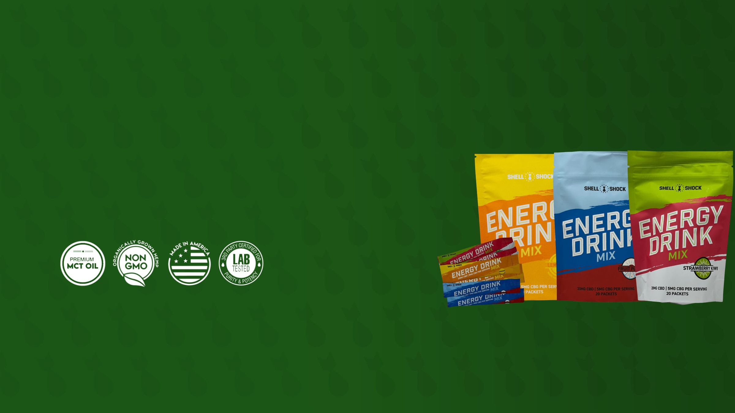 Shell Shock CBD Energy Drink Packets