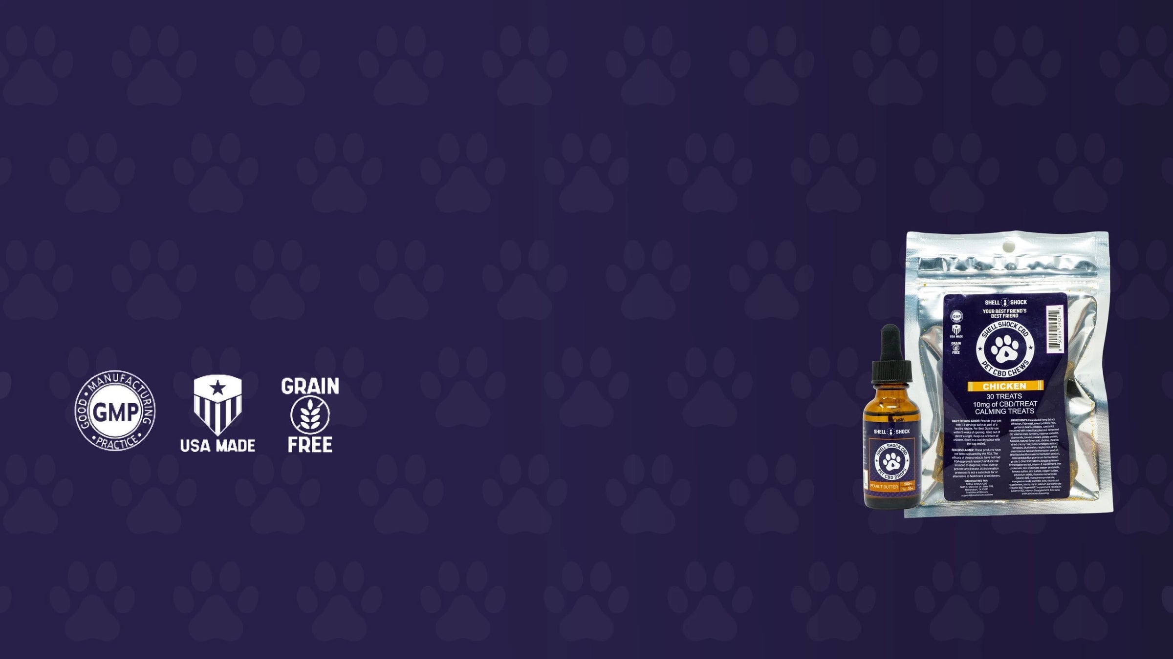 CBD for Pets. CBD Oils for Pets. CBD treats for Pets. Shell Shock CBD For Pets Collection