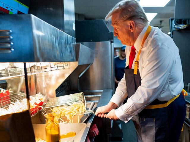 Trump McDonalds cooking fries.