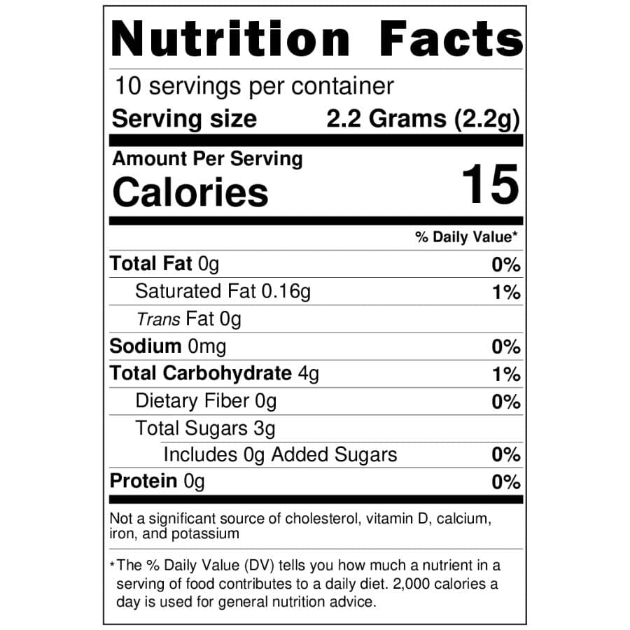 Asteroids Nutrition Facts