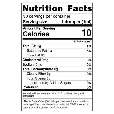 Bomb Drop Nutrition facts
