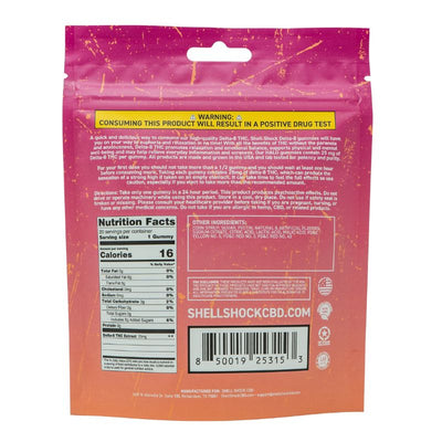 HALO Passion Fruit Gummies 20 Pieces Back of Bag