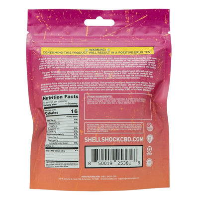 HALO Passion Fruit Gummies 40 Pieces Back of Bag