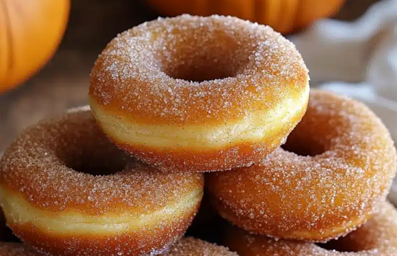 Pumkin spice cinnamon and sugar donut