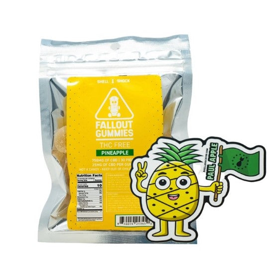 30ct Pineapple Fallout Gummies w/ Paul Apple sticker