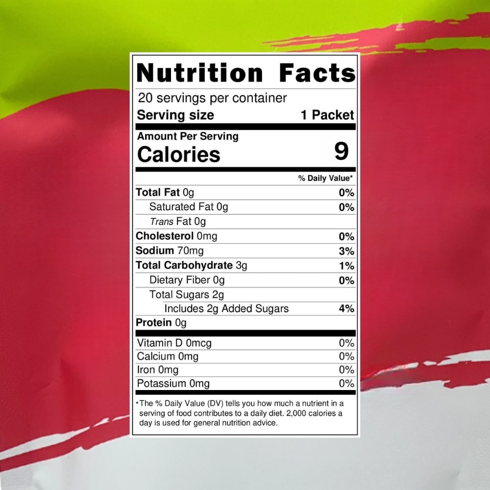 Strawberry Kiwi Energy Mix Nutrition Facts