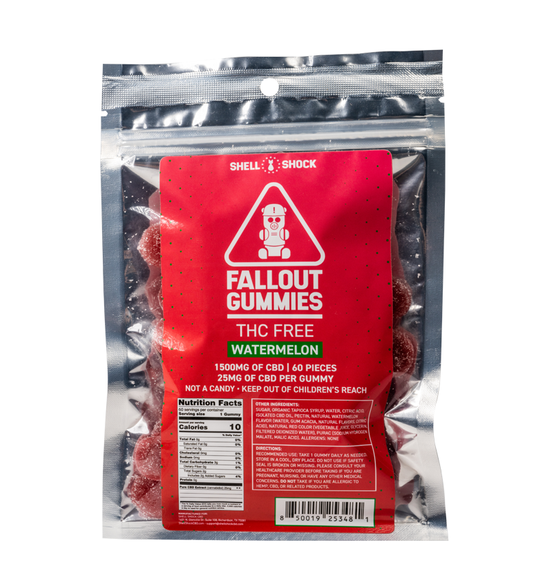 Fallout Gummies Watermelon 60Ct